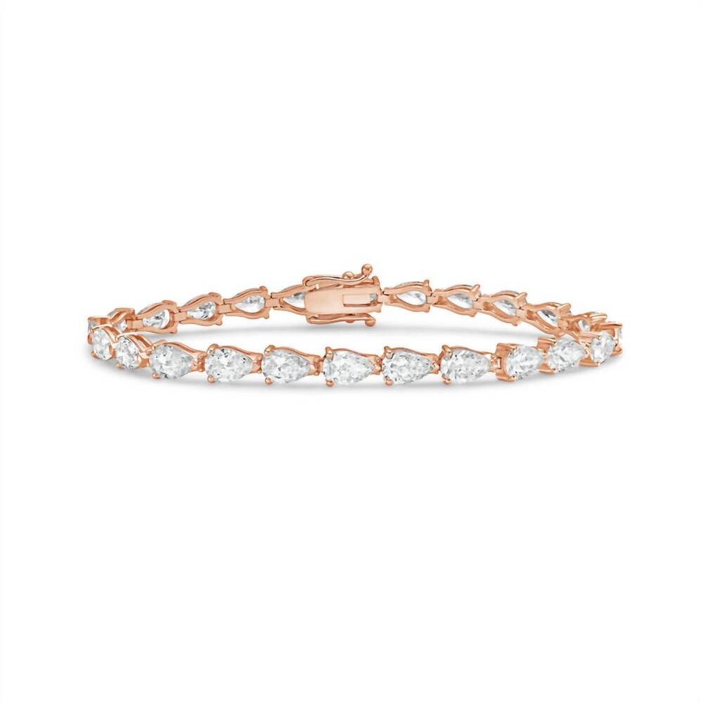 NEW DIANA M JEWELS women's pear lab-grown diamond jewelry bracelet (48.00 ct) -